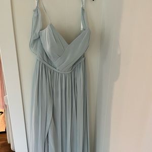 Azazie Cora Long Bridesmaid Dress - Mist